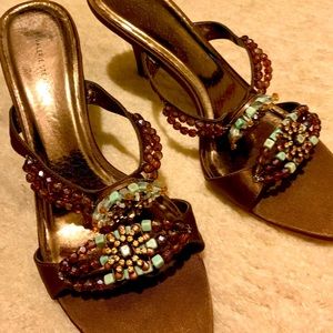 Beautiful jeweled slip on sandals